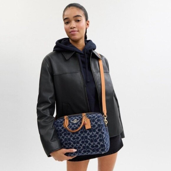 Coach Rowan large tote bag, classic denim canvas, item number CY699, brand new, - Picture 8 of 8